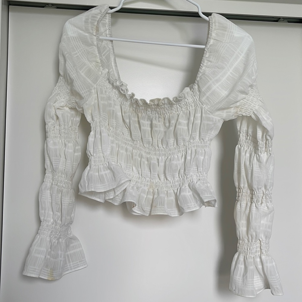 PRINCESS POLLY WHITE LONG SLEEVE